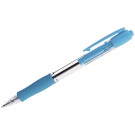 Ручка шариковая автоматическая Pilot "Super Grip" синяя, 0,7мм, голубой грип