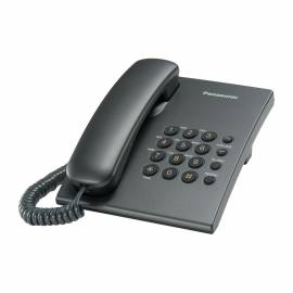 Телефон проводной Panasonic KX-TS2350RUB, повторный набор, черный