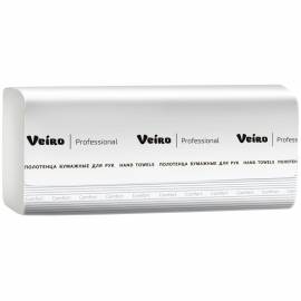 Полотенца бумажные лист. Veiro Professional "Comfort"(V-сл), 2-х слойн., 200л/пач, 21*21, белые