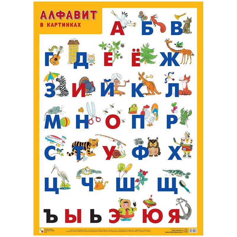 Плакат настенный Империя поздравлений «Алфавит», 440×600мм