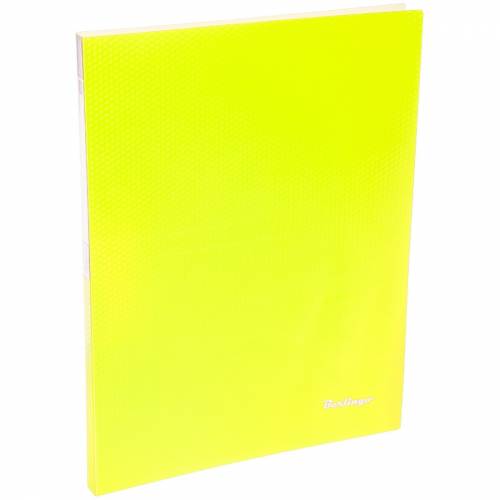 Папка c зажимом Berlingo "Neon", 17мм, 700мкм, неоновая желтая