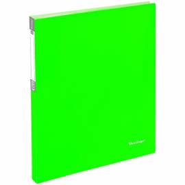 Папка с 40 вкладышами Berlingo "Neon", 21мм, 700мкм, неоновая зеленая
