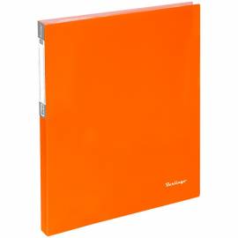 Папка с 40 вкладышами Berlingo "Neon", 21мм, 700мкм, неоновая оранжевая