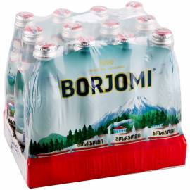 Вода минеральная газированная Боржоми 0,33л, стеклянная бутылка
