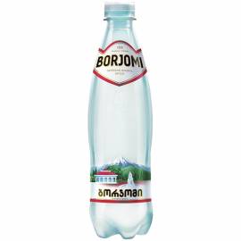 Вода минеральная газированная Боржоми 0,5л, пластиковая бутылка