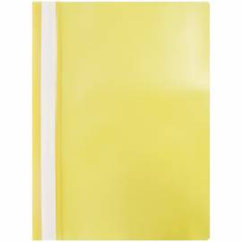Папка-скоросшиватель пластик. OfficeSpace, А4, 120мкм, желтая с прозр. верхом
