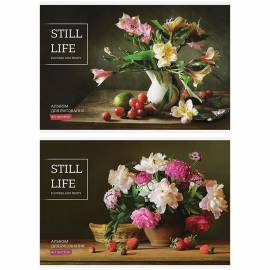Альбом для рисования 40л., А4, на скрепке ArtSpace "Цветы. Still life", эконом
